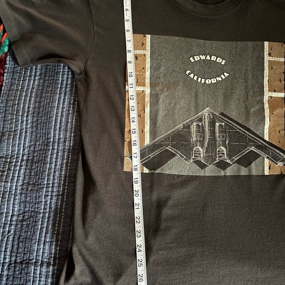 Vintage Single Stitch Artex B-2 Bomber Edwards California T-Shirt Size L - Picture 15 of 16